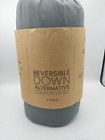 3-piece Reversible Full queen Down Alternative Comforter Set Gray  Light Gray 