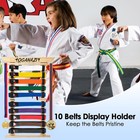 10 Belts Karate Belt Display Rack With Stickers Taekwondo