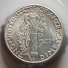 1944-p Mercury Dime Choice Brilliant Uncirculated  ch Bu  Philadelphia Mint 3018