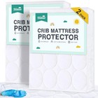Crib Mattress Protector Sheets Waterproof 2 Pack  Quilted Crib Mattress Pad C   