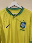 Nike Brazil Cbf Home Jersey Yellow green Dri-fit Men s Size Xl