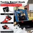 2 Pack 3 8  Tractor Bucket Hooks With 5 8-inch Load-bearing D-rings Bucket 