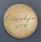 1876 Seated Liberty Quarter Love Token     Silver Hand Engraved    grandpa 1890   