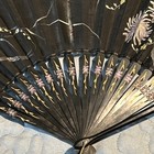 Very Fine Detail Hand Painted Antique Japanese Folding Hand Fan For Repair