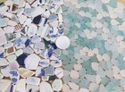 Genuine Surf Tumbled Sea Glass  From Japan Pottery Mix Small