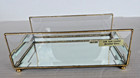 Napkin Holder 24k Gold Plated Mcm Vintage Box Beveled Glass Mirror Nwt Late 90s
