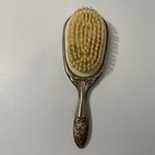 Vintage Hair Brush With Golden Decoration 