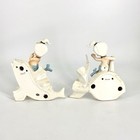 Norcrest Mermaids On Iridescent Fish Wall Plaques Set Of 2 Japan