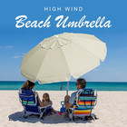 8 Ft Beach Umbrella Windproof Heavy Duty Portable Outdoor Shade Upf 50 Tilt Sand