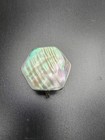 Miniature Mexico Silver Pill Box Abalone Shell Hexagon Shaped Hinged Latched Lid