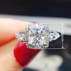 Women 925 Silver Filled Ring Cubic Zircon Wedding Engagement Jewelry Sz 6-10
