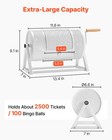 Vevor Raffle Ticket Spinner Raffle Drum Lottery Spinning Cage 11 6  X 6 6  White