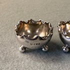 Pair Of Antique Victorian Solid Silver Salts 32 5g 1885