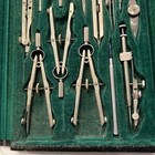 Vintage Germany 15 Piece Drafting Tool Set W  Case No  1816