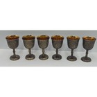 Vintage Raimond Silver Plate Repousse 9pc Set Goblets Cream Sugar Tray Japan 60s