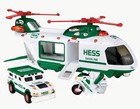Hess Toy Truck 2001 Helicopter With Motorcycle And Cruiser Lights   Sounds 