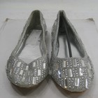 Silver    Ballet Flats Round Toe Shoes  Women Size 6