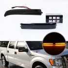 For 09-14 Ford F-150 Smoked Led Side Mirror Turn Signal Marker Reflector Lights