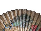 Huge Hand Painted Peacock Authentic Antique Asian Chinese Wall Decor Fan 60    