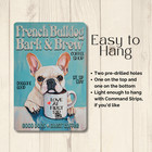 French Bulldog Coffee Bar Sign Bark   Brew Bull Dog Funny Metal Tin Kitchen Gift