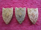3 Vintage Leather Or Cloth Belt End Tips  Embossed  3 4  Brass Tone  Nos