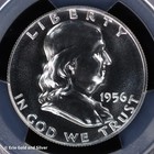 1956-p 50c Proof Silver Franklin Half Dollar Pcgs Pr 66   Type 2