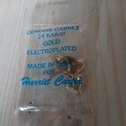 1 Genuine Garnet 24k Gold Electroplated Pin 