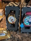 Vintage Disney Snow White Watch Red Band And Mickey Mouse Watch