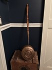 Antique Long Handled Copper  Bed Warmer 35    Antique Bed Warmer Wood Handle