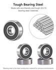 Shki 20pcs 608 2rs Ball Bearings  8x22x7mm Double Rubber Sealed