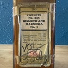 Vintage Eli Lilly Bismuth   Magnesia No  1 Amber Glass Medicine Bottle