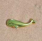 Vintage Gold Tone Whale Sea Ocean Animal Life Jacket Lapel Pin