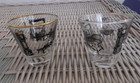 Pair Of Vintage Libbey Shot Glasses With Acl Antique Furniture Scenes