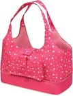 Badger Basket On-the-go Travel Tote And Storage Bag For 18 Inch Dolls - Pink Sta