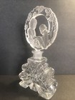 Art Deco Perfume Bottle clear Glass czechoslovakia C1940 wedding Proposal lovers