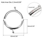 Metal Purse Frames  2 6  6pcs Kiss Lock Clasp Frame For Coin Purse Diy  Silver