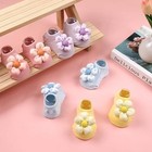 4 Pairs Baby Girl Non Slip Floral Ankle Cotton Socks Newborn Toddler Pack Series
