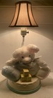 Vtg Fisher Price Puffalump Lamp Baby Bear Plush Lace Collar Blocks 1989 Electric