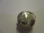 Sterling Silver Pill Box Round Shape Small Gorgeous Design Arround Top 925