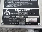 Wayne Home Equipment   Magic Servant P-265 Natural Gas Burner Blower Motor Used