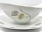 H c Selb Bavaria Heinrich   Co Silver Rim Gravy Boat   Dish 18095 Grazie Pattern