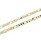 10k Yellow Gold 6 5mm 20  Figaro Chain Italian Link Pendant Necklace Mens Womens