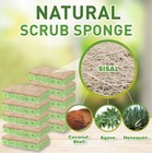 Scrubit Natural Sponges - 10 Pack Biodegradable 10 Count  pack Of 1   Green