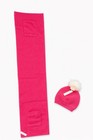 Anne   Ava Hot Pink Knit Beanie Pom Pom Hat   Scarf Set One Size New