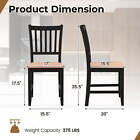 Set Of 4 Dining Chair Kitchen Spindle Back Side Chair W  Solid Rubber Wood Legs