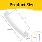 Microwave Door Handle Kit Replacement For Ge Appliances  White  Includes Screws