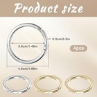 4pcs 2 Inch Metal O Ring Key Ring Clip  Large Key Rings Round Carabiner