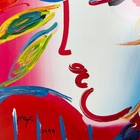 Peter Max   blushing Beauty  Framed Hand Signed Offset Lithograph W  Loa