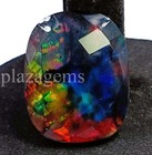 58 Ct Natural Ethiopian Black Fire Opal Certified Rare Precious Gemstone 6ggc