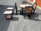 Luxcraft 7 Piece Outdoor Patio Set Table  4 Chairs   2 Side Tables   